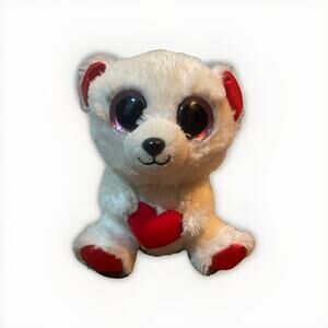 Ty Beanie Boos CUDDLY BEAR the Valentine Bear (6 Inch)
